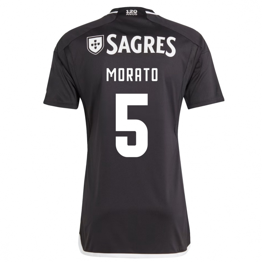 Niño Fútbol Camiseta Morato #5 Negro 2ª Equipación 2023/24 Perú