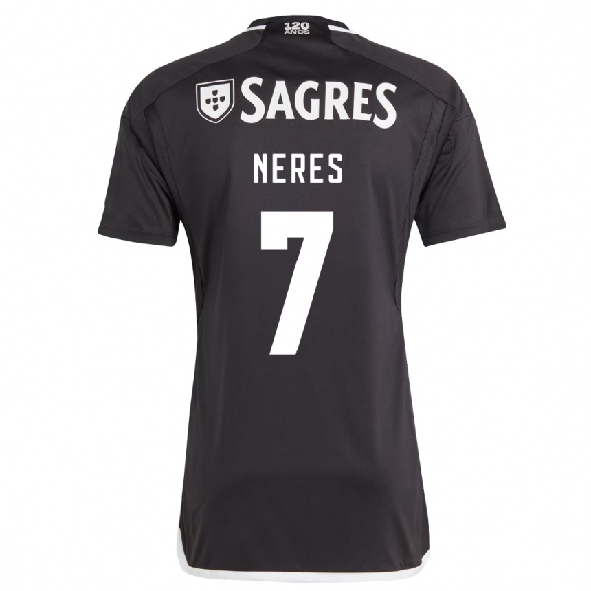 Niño Fútbol Camiseta David Neres #7 Negro 2ª Equipación 2023/24 Perú