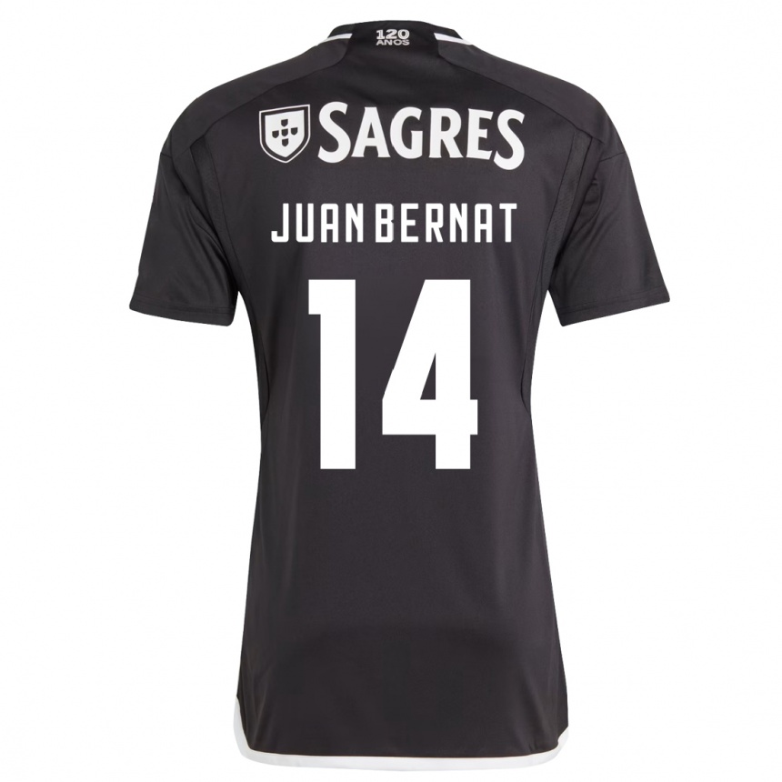 Niño Fútbol Camiseta Juan Bernat #14 Negro 2ª Equipación 2023/24 Perú