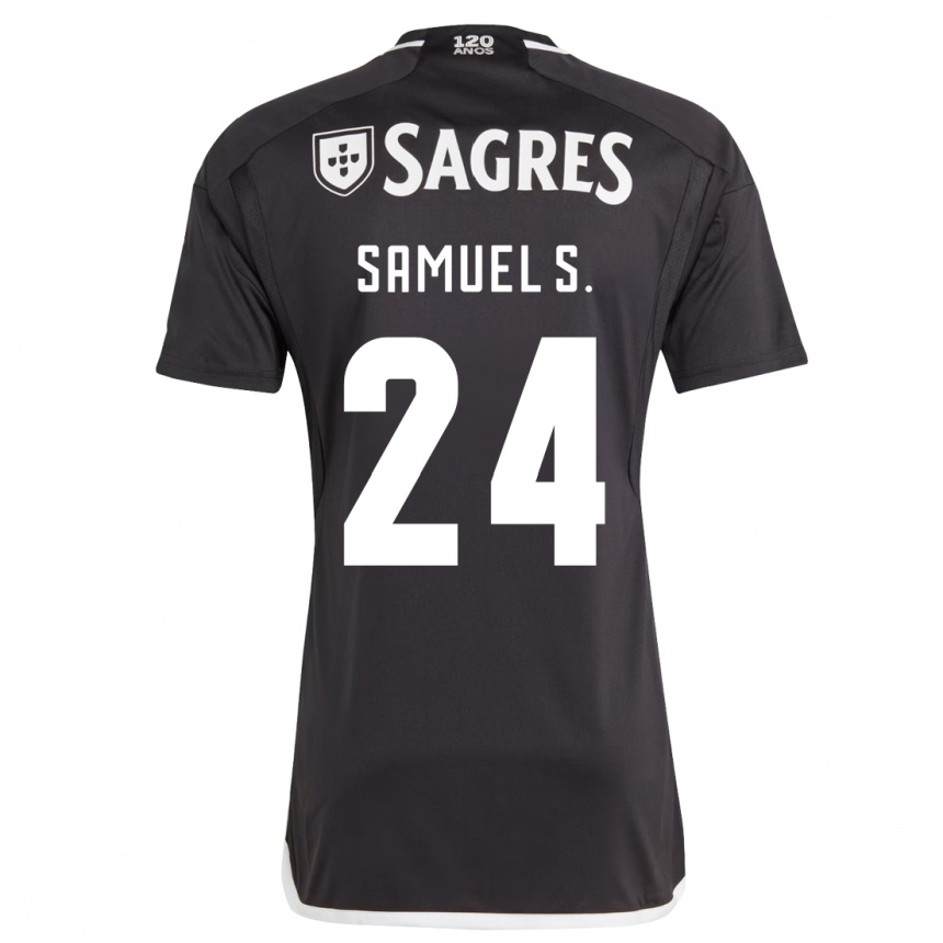 Niño Fútbol Camiseta Samuel Soares #24 Negro 2ª Equipación 2023/24 Perú