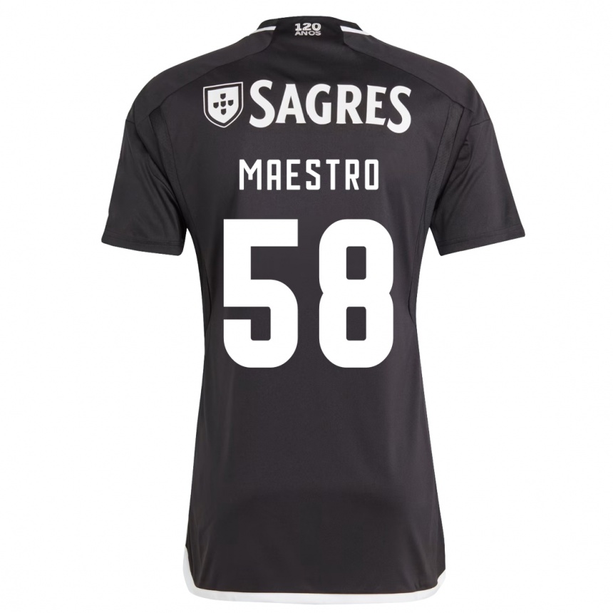 Niño Fútbol Camiseta Maestro #58 Negro 2ª Equipación 2023/24 Perú