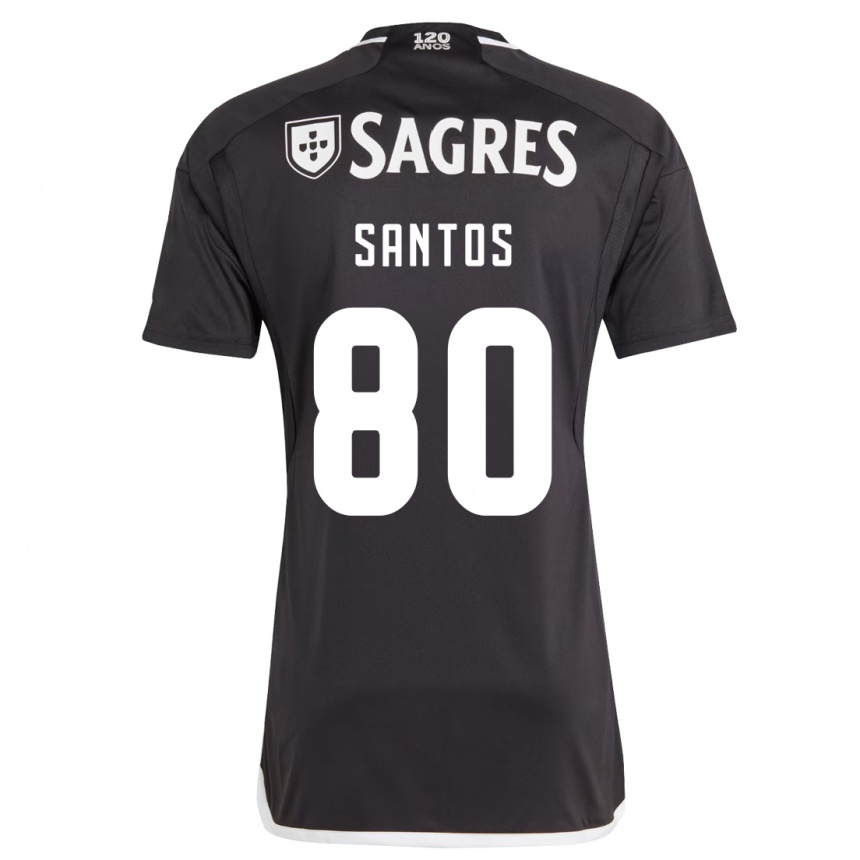 Niño Fútbol Camiseta Pedro Santos #80 Negro 2ª Equipación 2023/24 Perú