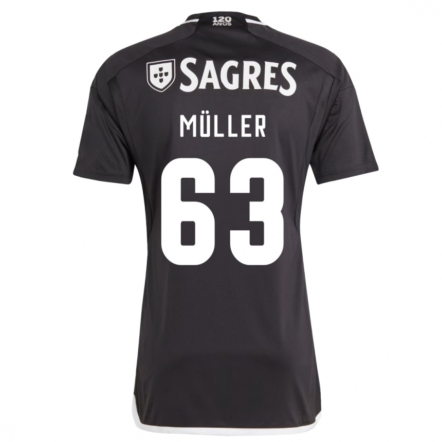 Niño Fútbol Camiseta José Müller #63 Negro 2ª Equipación 2023/24 Perú