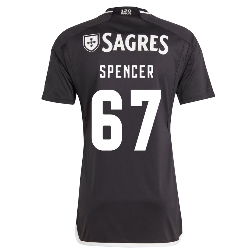 Niño Fútbol Camiseta Diogo Spencer #67 Negro 2ª Equipación 2023/24 Perú