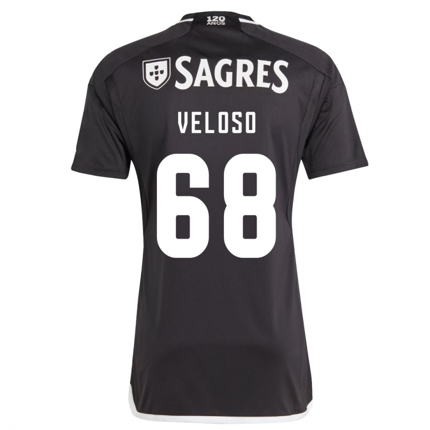 Niño Fútbol Camiseta João Veloso #68 Negro 2ª Equipación 2023/24 Perú