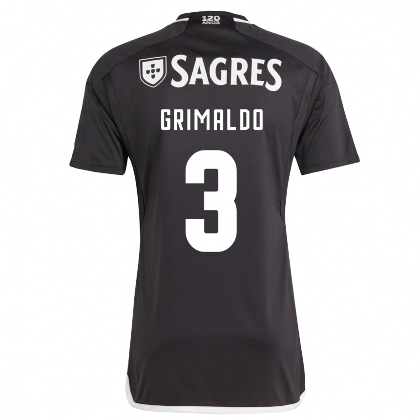 Niño Fútbol Camiseta Alejandro Grimaldo #3 Negro 2ª Equipación 2023/24 Perú