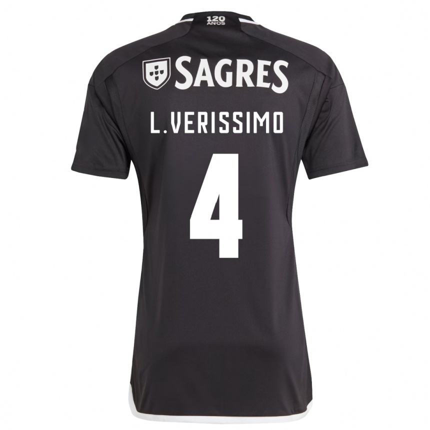 Niño Fútbol Camiseta Lucas Verissimo #4 Negro 2ª Equipación 2023/24 Perú