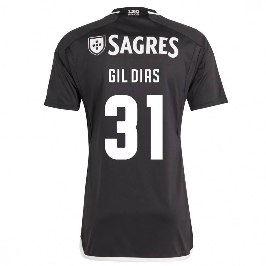 Niño Fútbol Camiseta Gil Dias #31 Negro 2ª Equipación 2023/24 Perú