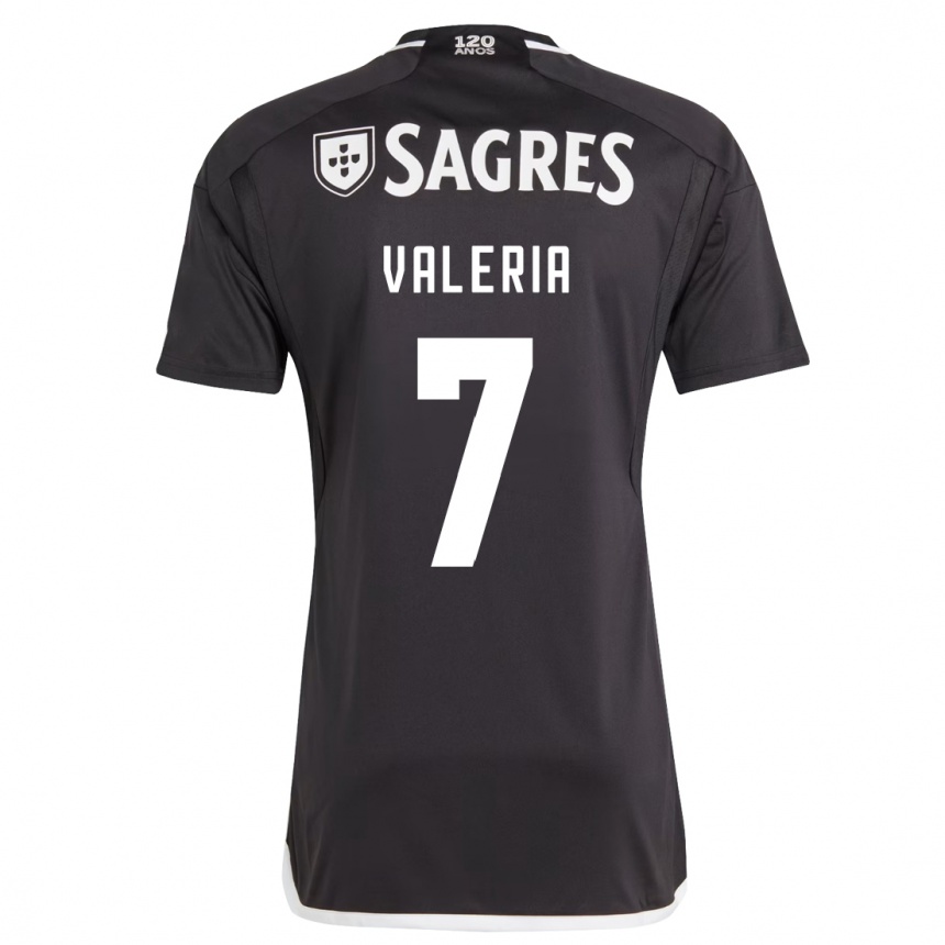 Niño Fútbol Camiseta Valeria #7 Negro 2ª Equipación 2023/24 Perú