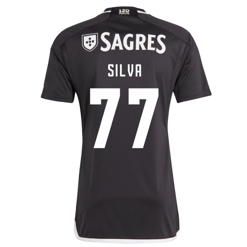 Niño Fútbol Camiseta Jessica Silva #77 Negro 2ª Equipación 2023/24 Perú