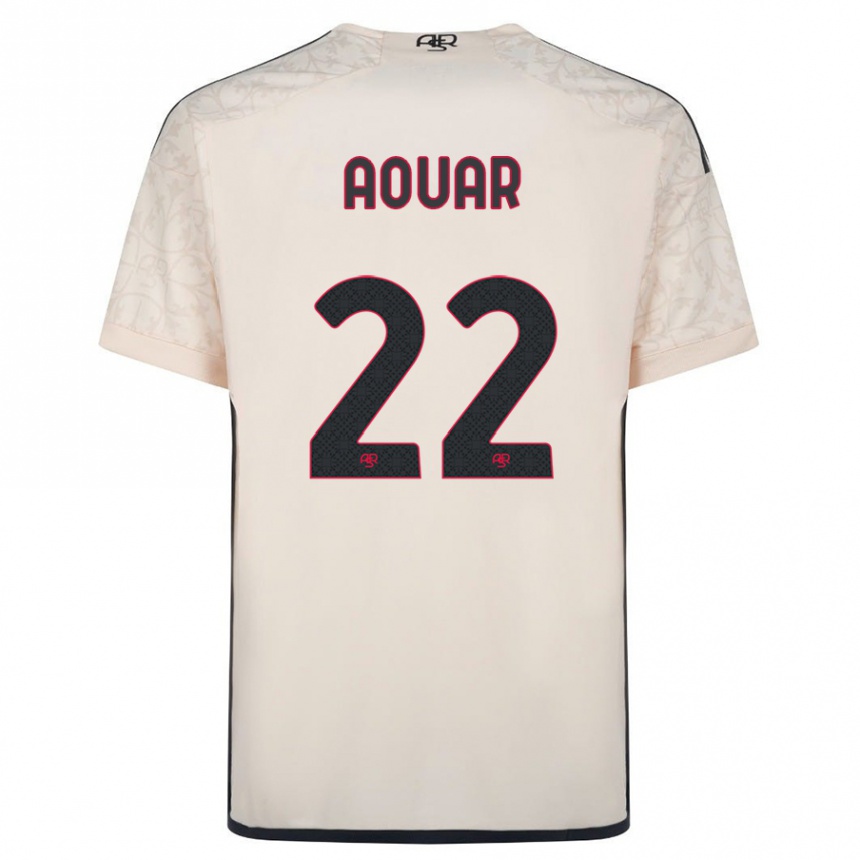 Niño Fútbol Camiseta Houssem Aouar #22 Blanquecino 2ª Equipación 2023/24 Perú