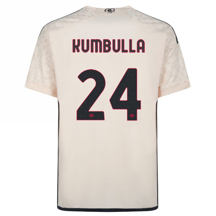 Niño Fútbol Camiseta Marash Kumbulla #24 Blanquecino 2ª Equipación 2023/24 Perú