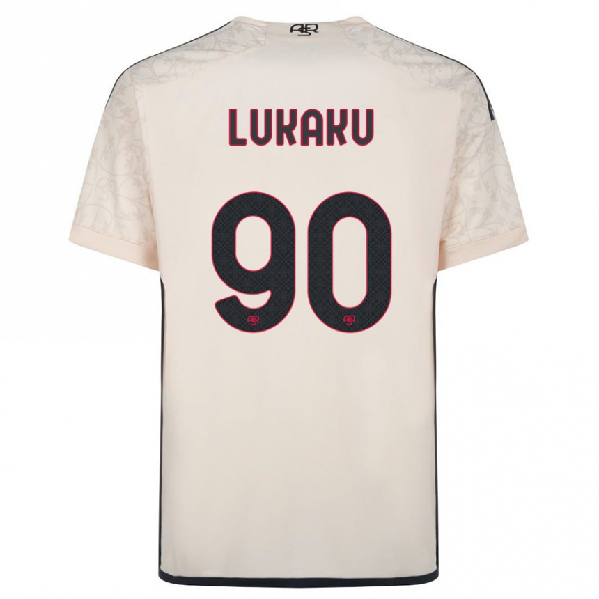 Niño Fútbol Camiseta Romelu Lukaku #90 Blanquecino 2ª Equipación 2023/24 Perú