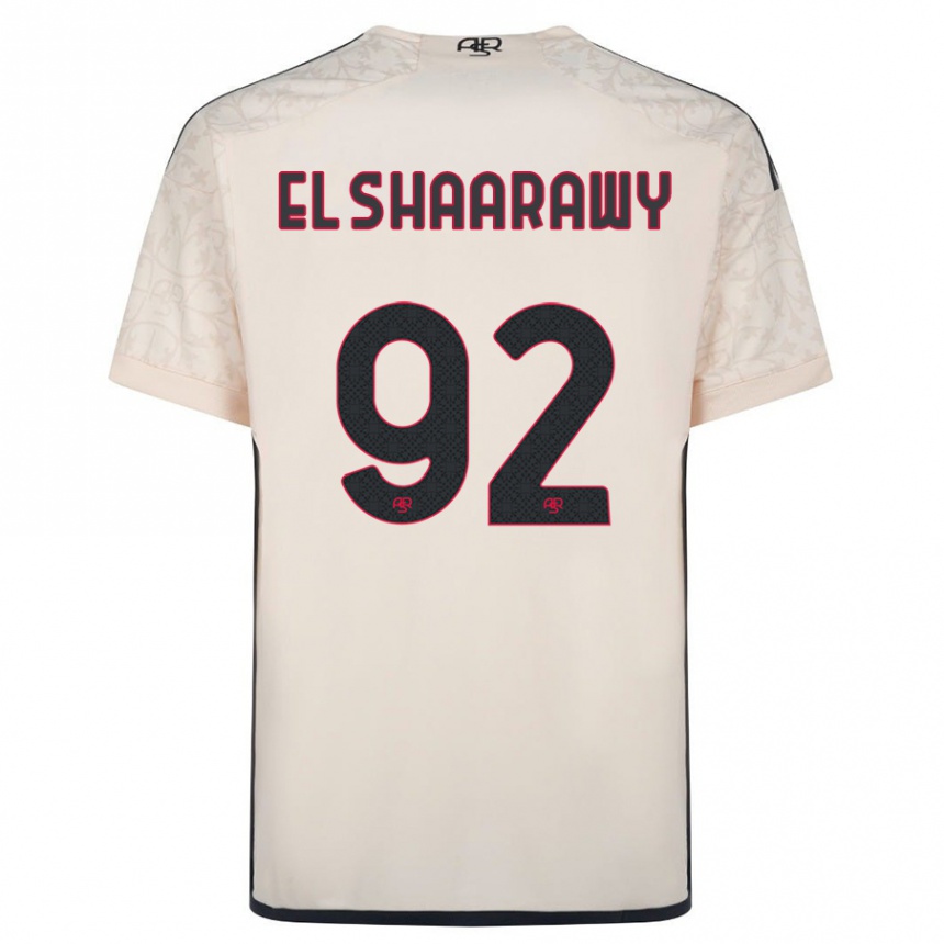 Niño Fútbol Camiseta Stephan El Shaarawy #92 Blanquecino 2ª Equipación 2023/24 Perú