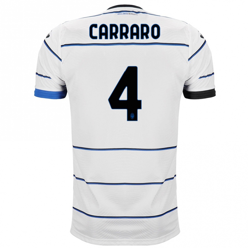 Niño Fútbol Camiseta Marco Carraro #4 Blanco 2ª Equipación 2023/24 Perú