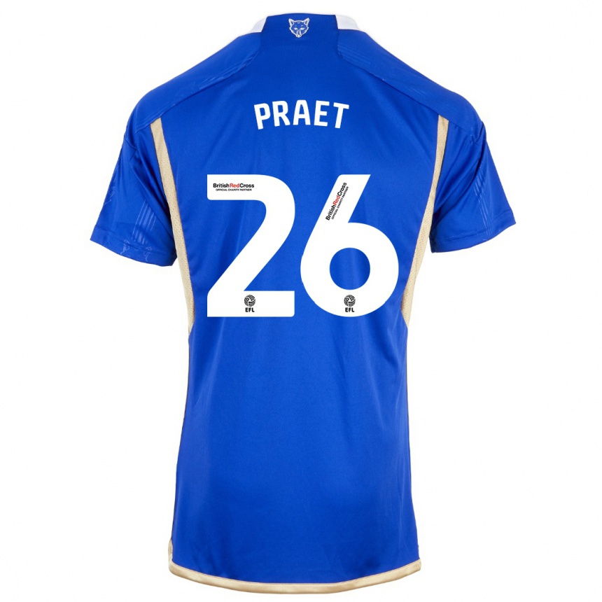 Hombre Fútbol Camiseta Dennis Praet #26 Azul Real 1ª Equipación 2023/24 Perú