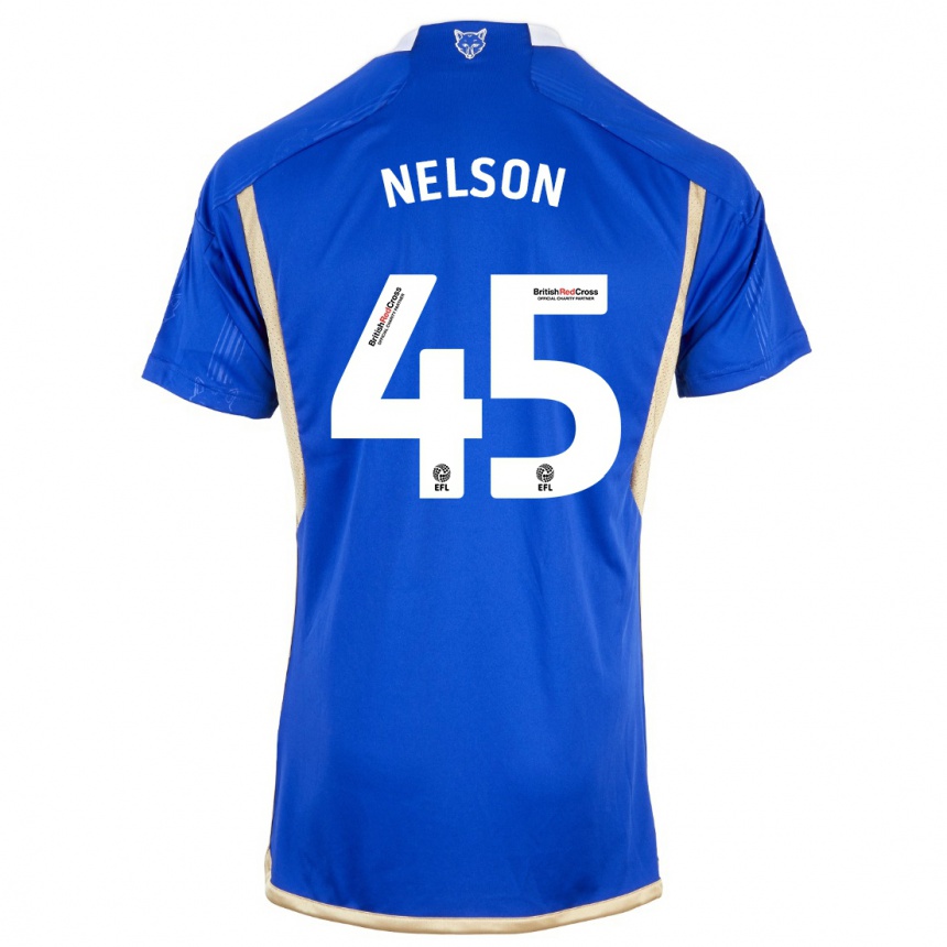 Hombre Fútbol Camiseta Ben Nelson #45 Azul Real 1ª Equipación 2023/24 Perú