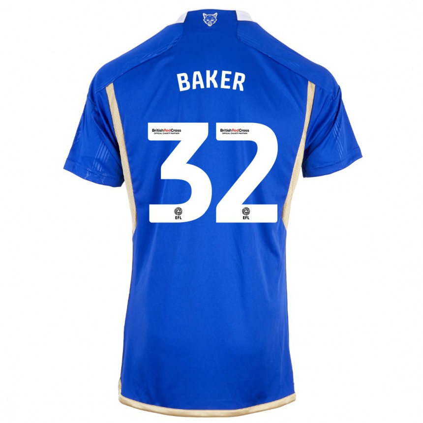 Hombre Fútbol Camiseta Ava Baker #32 Azul Real 1ª Equipación 2023/24 Perú