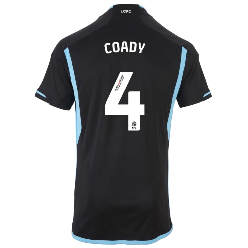 Hombre Fútbol Camiseta Conor Coady #4 Negro 2ª Equipación 2023/24 Perú