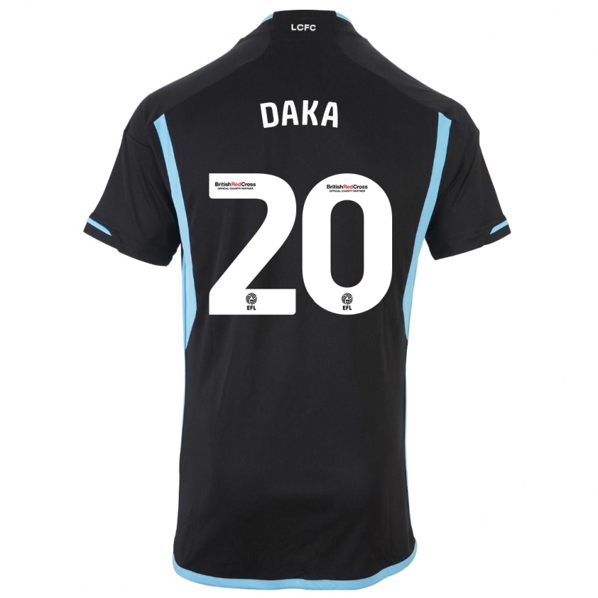 Hombre Fútbol Camiseta Patson Daka #20 Negro 2ª Equipación 2023/24 Perú