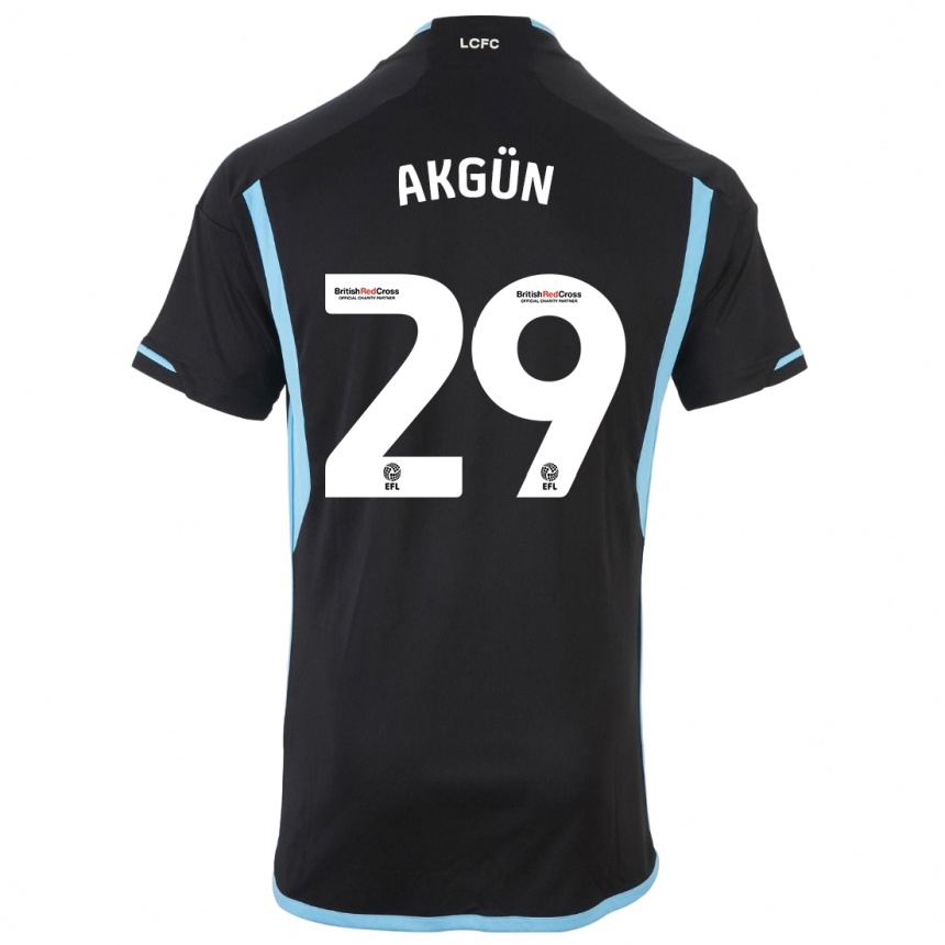 Hombre Fútbol Camiseta Yunus Akgün #29 Negro 2ª Equipación 2023/24 Perú