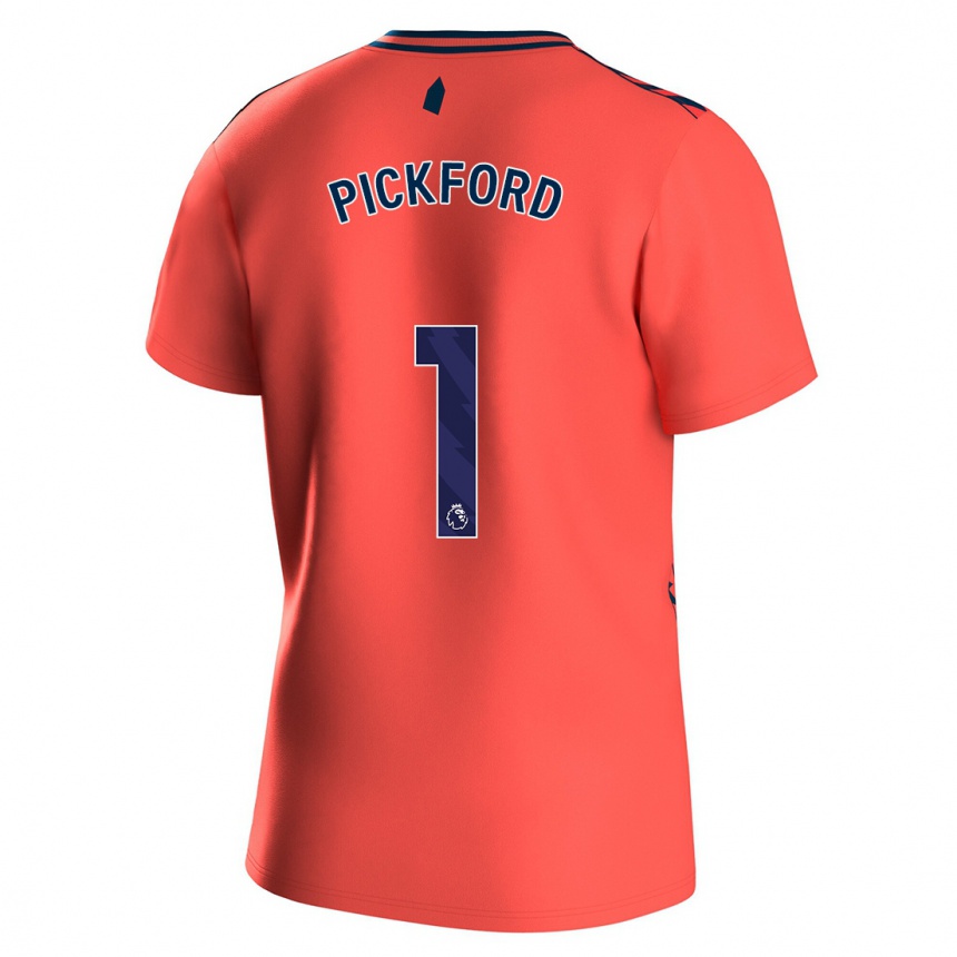 Hombre Fútbol Camiseta Pickford #1 Coralino 2ª Equipación 2023/24 Perú