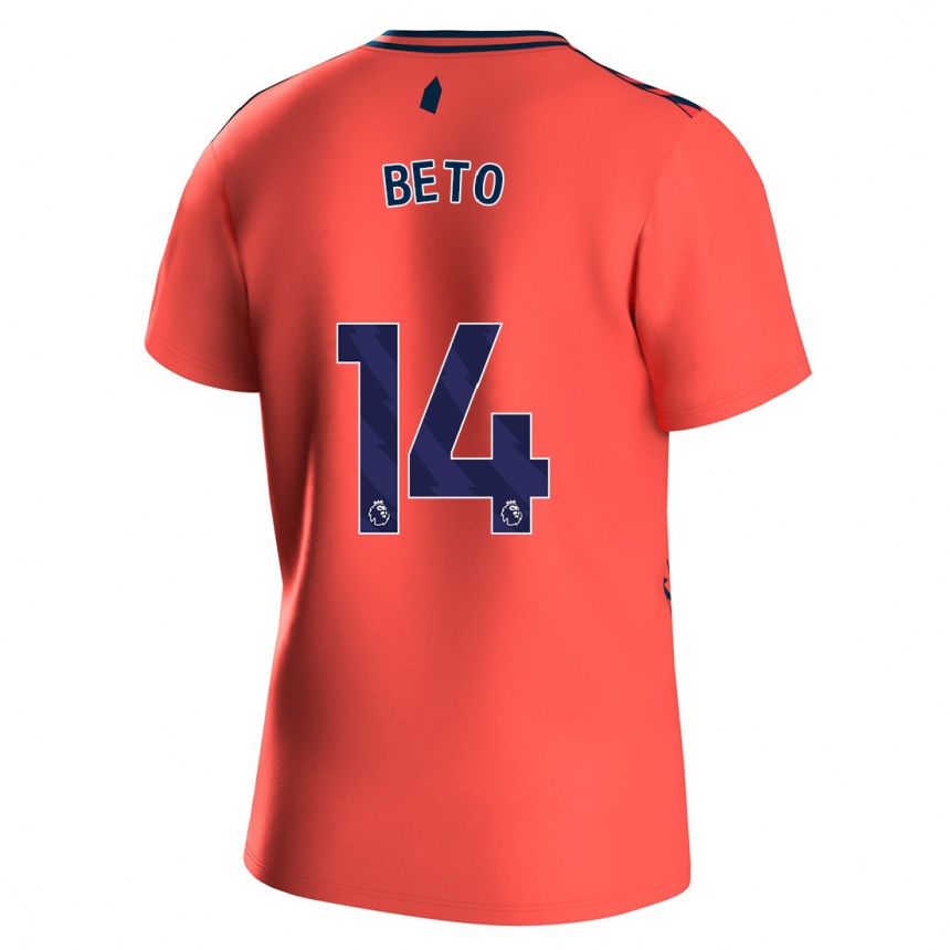 Hombre Fútbol Camiseta Beto #14 Coralino 2ª Equipación 2023/24 Perú