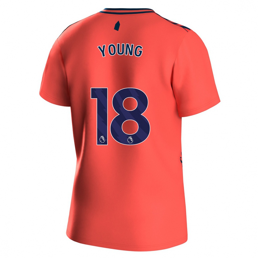 Hombre Fútbol Camiseta Ashley Young #18 Coralino 2ª Equipación 2023/24 Perú