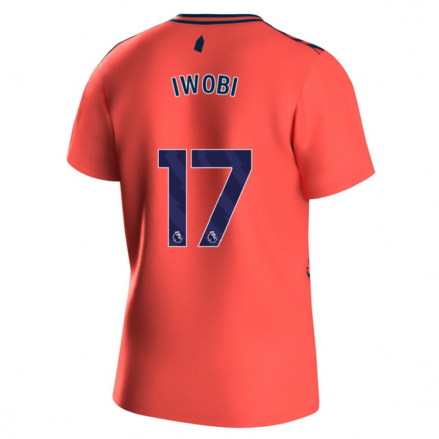 Hombre Fútbol Camiseta Alex Iwobi #17 Coralino 2ª Equipación 2023/24 Perú