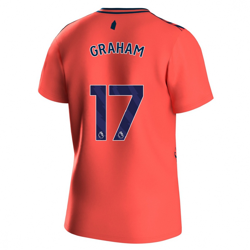 Hombre Fútbol Camiseta Lucy Graham #17 Coralino 2ª Equipación 2023/24 Perú