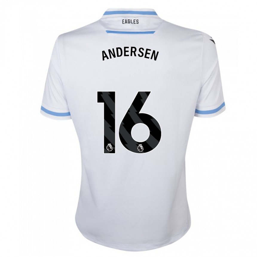 Hombre Fútbol Camiseta Joachim Andersen #16 Blanco 2ª Equipación 2023/24 Perú