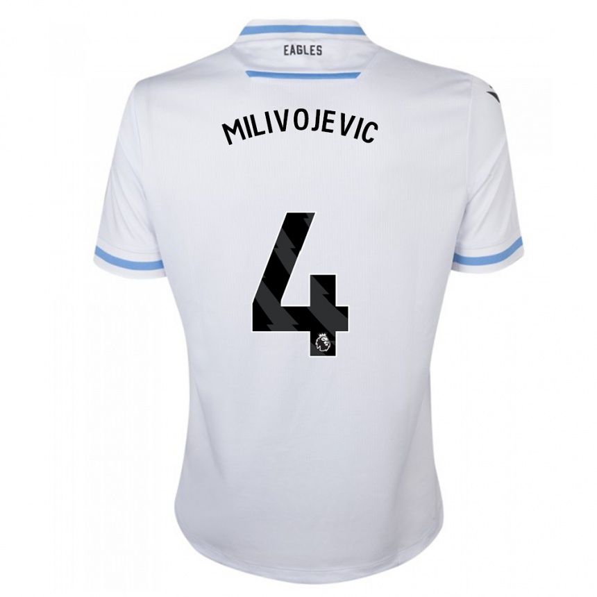 Hombre Fútbol Camiseta Luka Milivojevic #4 Blanco 2ª Equipación 2023/24 Perú