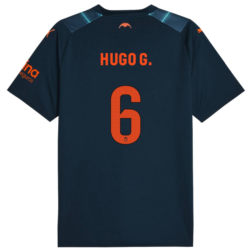 Hombre Fútbol Camiseta Hugo Guillamón #6 Azul Marino 2ª Equipación 2023/24 Perú