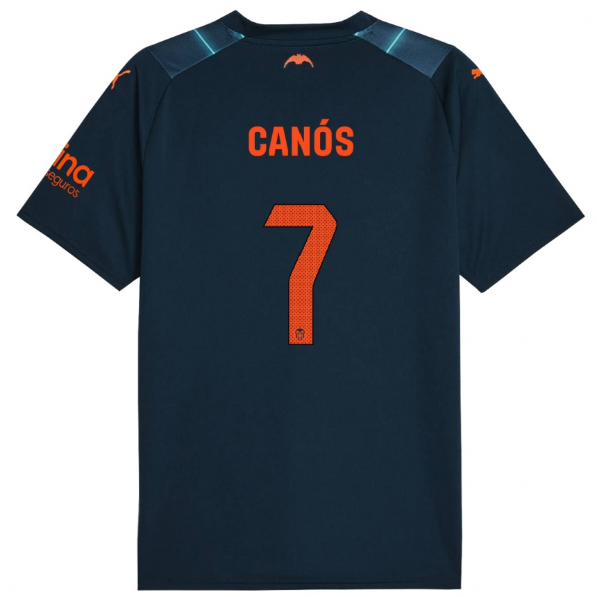 Hombre Fútbol Camiseta Sergi Canós #7 Azul Marino 2ª Equipación 2023/24 Perú