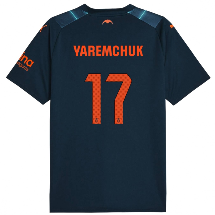 Hombre Fútbol Camiseta Roman Yaremchuk #17 Azul Marino 2ª Equipación 2023/24 Perú