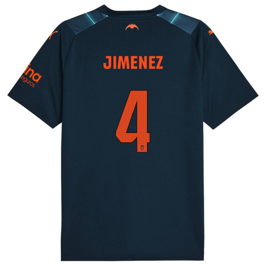 Hombre Fútbol Camiseta Maria Jimenez #4 Azul Marino 2ª Equipación 2023/24 Perú