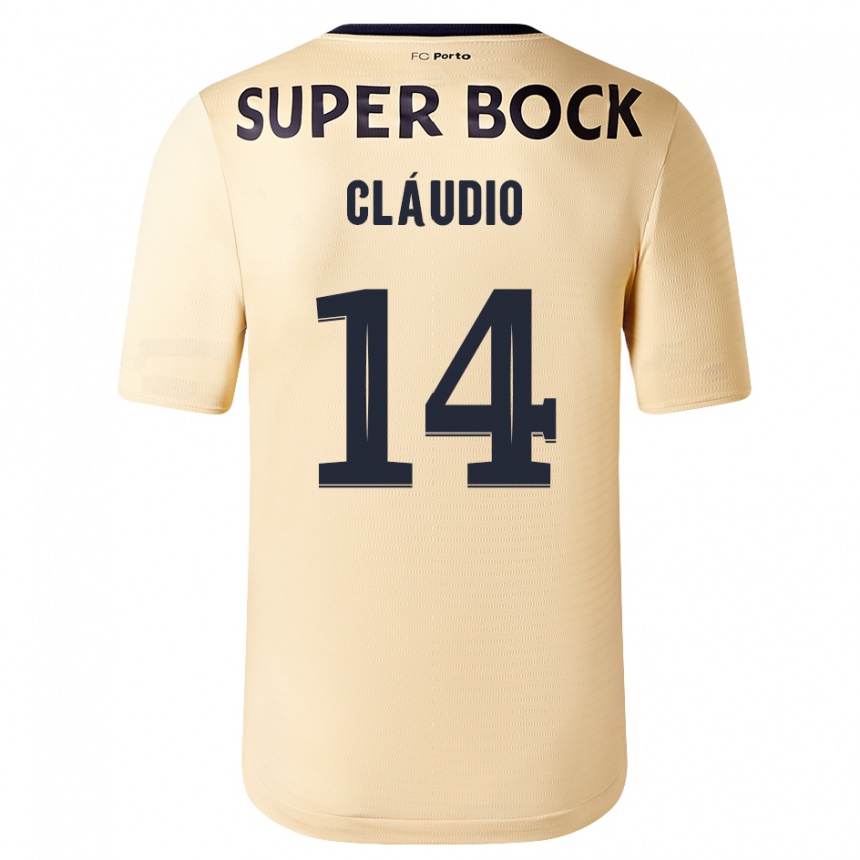 Hombre Fútbol Camiseta Cláudio Ramos #14 Beige-Dorado 2ª Equipación 2023/24 Perú