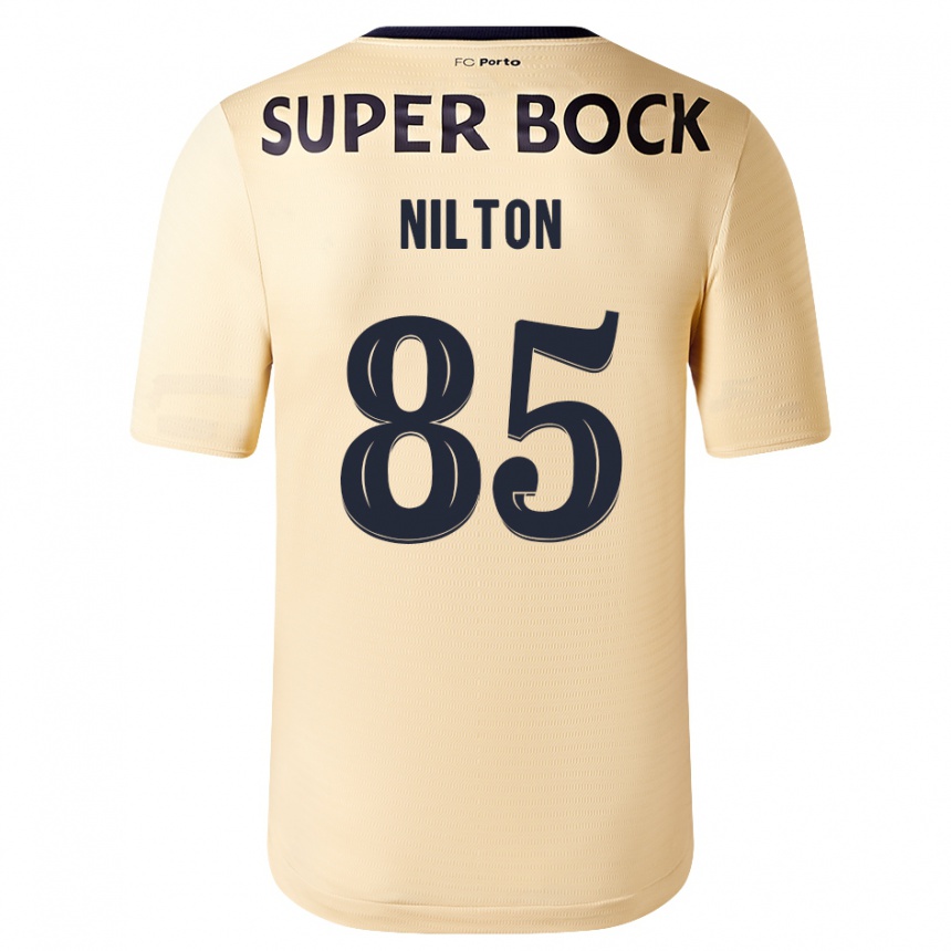 Hombre Fútbol Camiseta Nilton #85 Beige-Dorado 2ª Equipación 2023/24 Perú