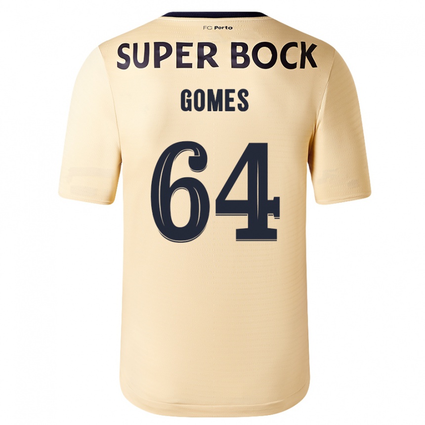 Hombre Fútbol Camiseta Luís Gomes #64 Beige-Dorado 2ª Equipación 2023/24 Perú