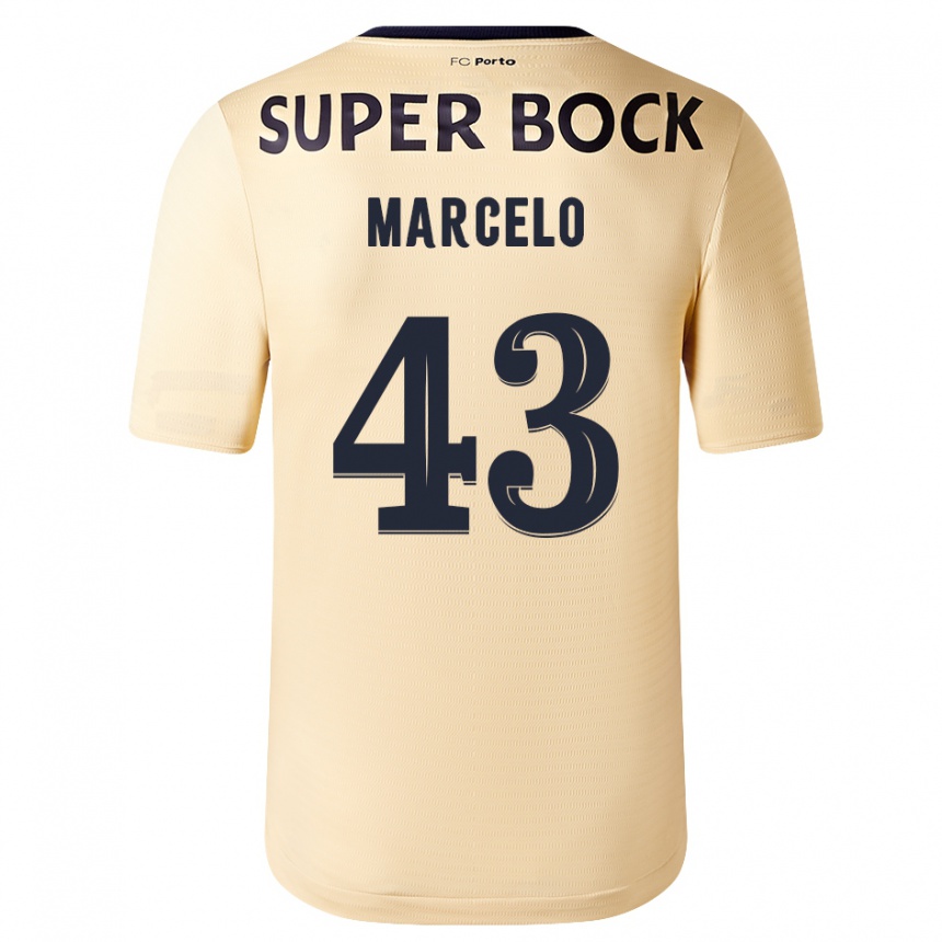 Hombre Fútbol Camiseta Joao Marcelo #43 Beige-Dorado 2ª Equipación 2023/24 Perú