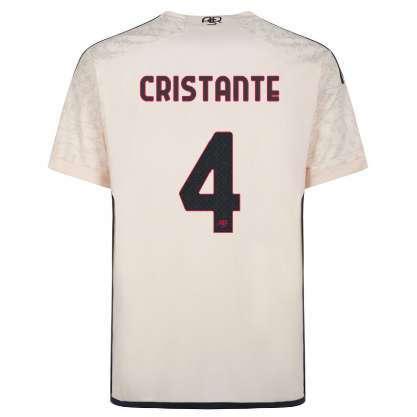 Hombre Fútbol Camiseta Bryan Cristante #4 Blanquecino 2ª Equipación 2023/24 Perú