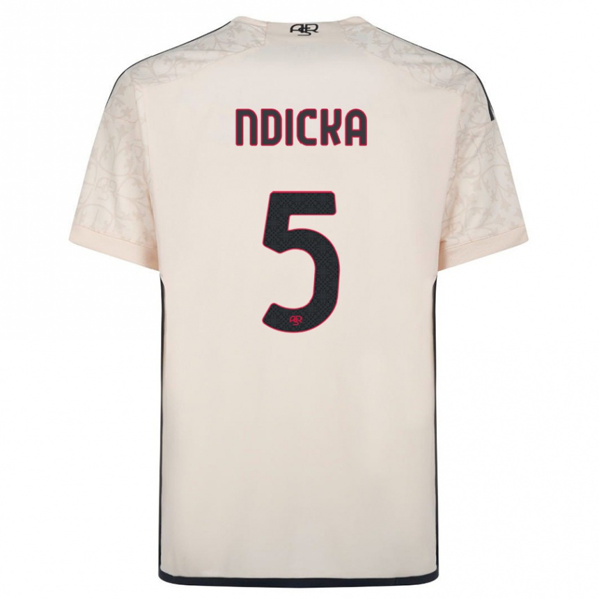 Hombre Fútbol Camiseta Evan Ndicka #5 Blanquecino 2ª Equipación 2023/24 Perú