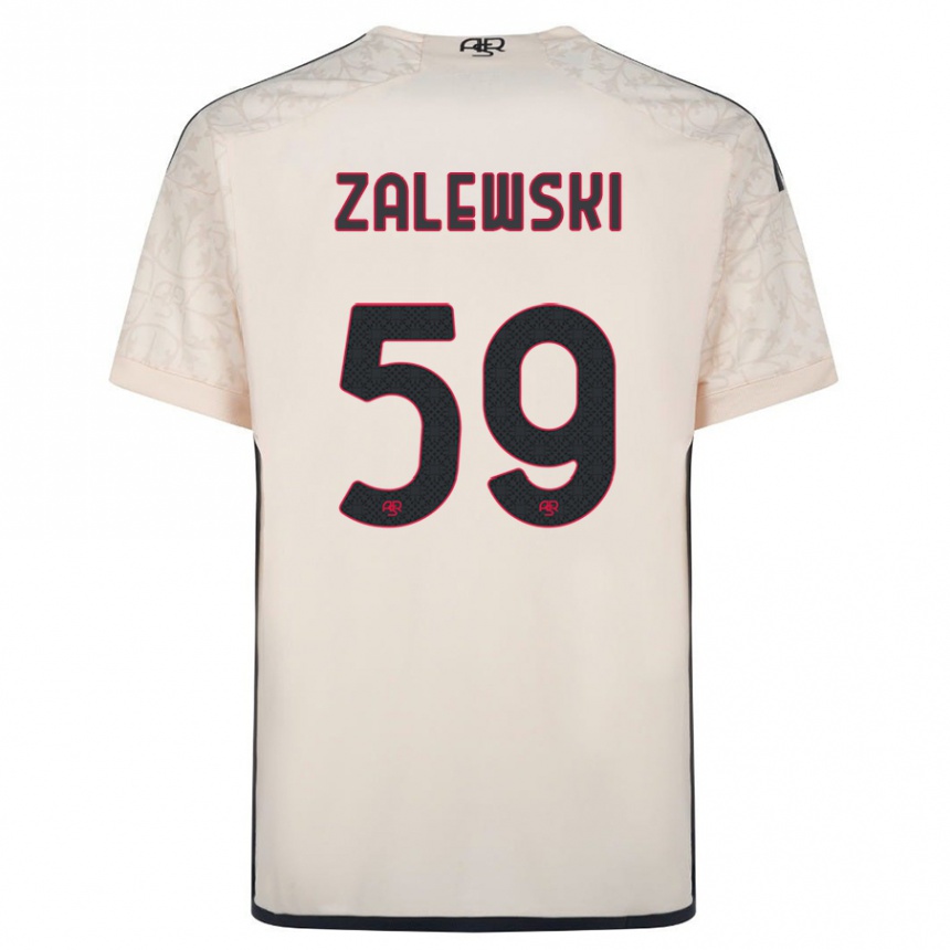 Hombre Fútbol Camiseta Nicola Zalewski #59 Blanquecino 2ª Equipación 2023/24 Perú