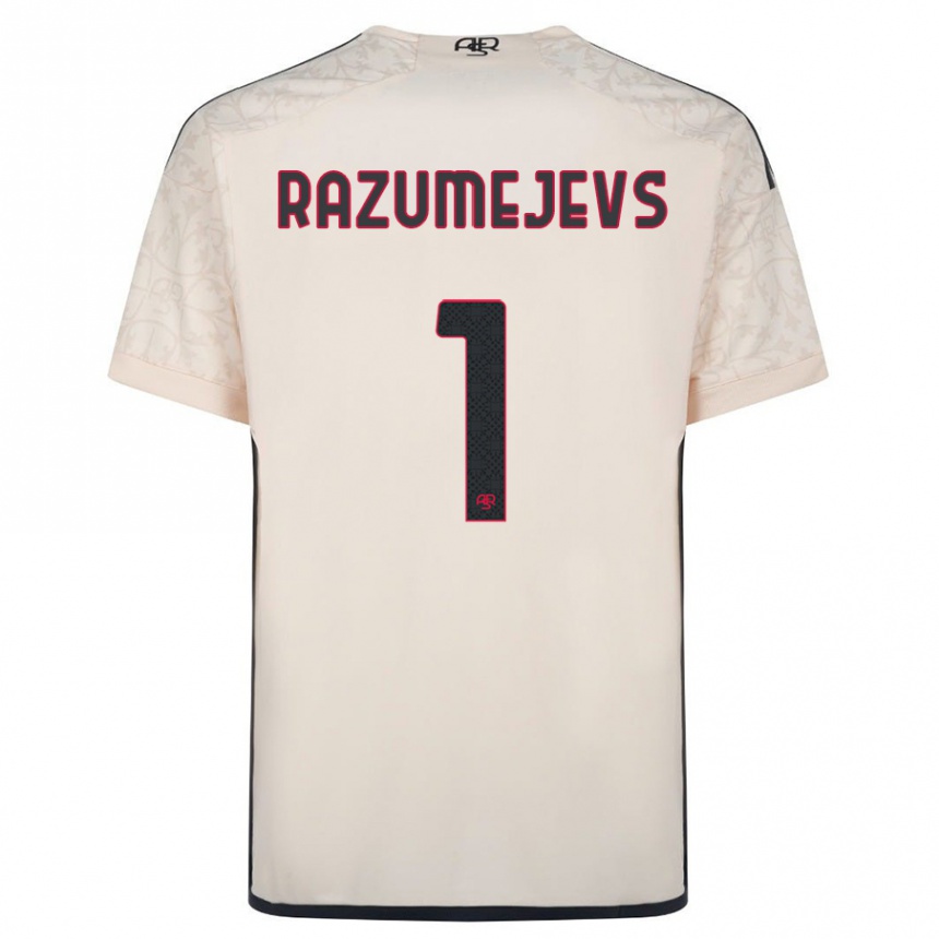 Hombre Fútbol Camiseta Vladislavs Razumejevs #1 Blanquecino 2ª Equipación 2023/24 Perú