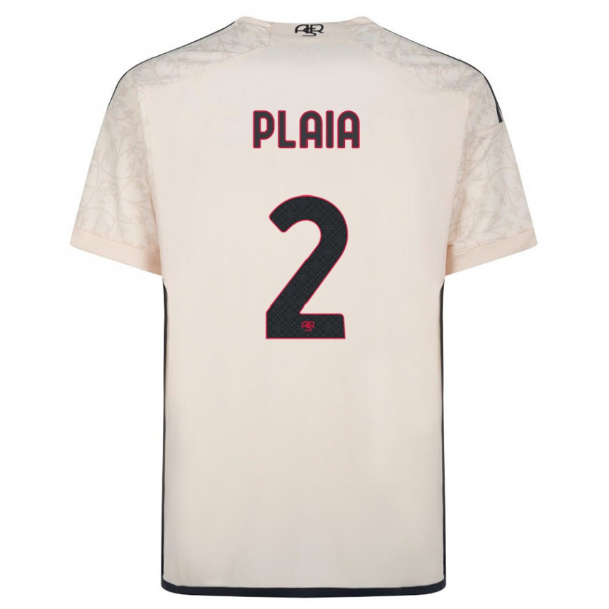 Hombre Fútbol Camiseta Matteo Plaia #2 Blanquecino 2ª Equipación 2023/24 Perú