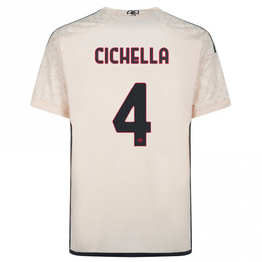 Hombre Fútbol Camiseta Matteo Cichella #4 Blanquecino 2ª Equipación 2023/24 Perú