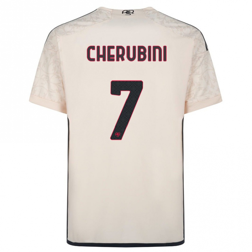 Hombre Fútbol Camiseta Luigi Cherubini #7 Blanquecino 2ª Equipación 2023/24 Perú