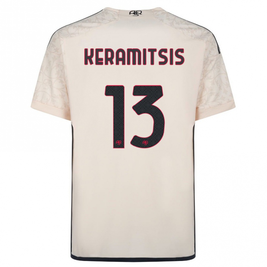 Hombre Fútbol Camiseta Dimitrios Keramitsis #13 Blanquecino 2ª Equipación 2023/24 Perú