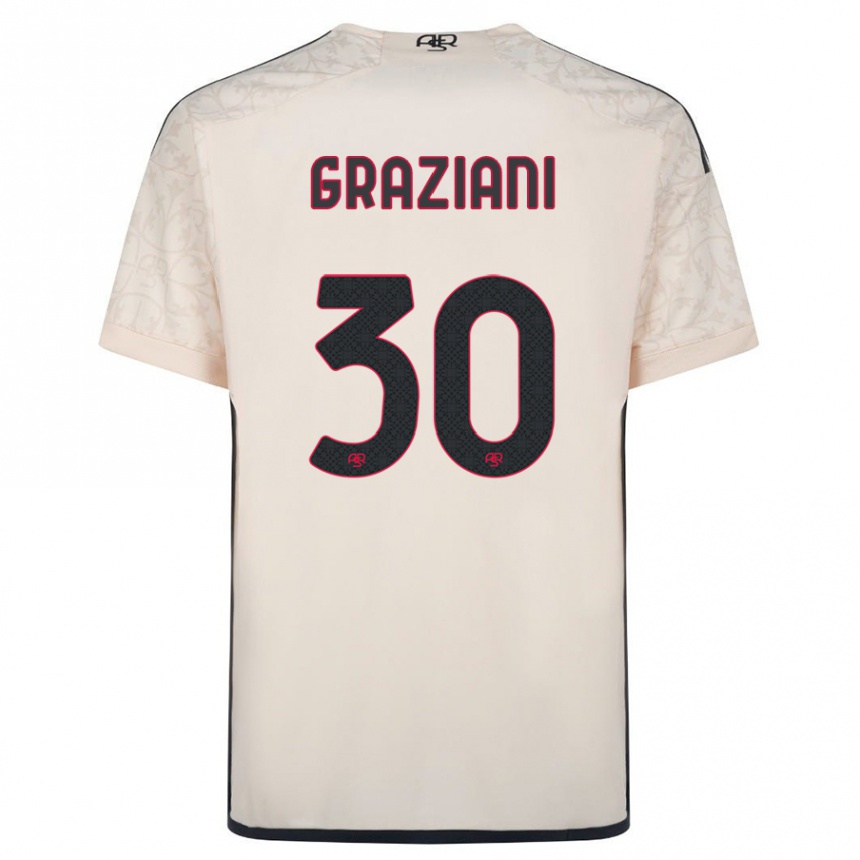 Hombre Fútbol Camiseta Leonardo Graziani #30 Blanquecino 2ª Equipación 2023/24 Perú