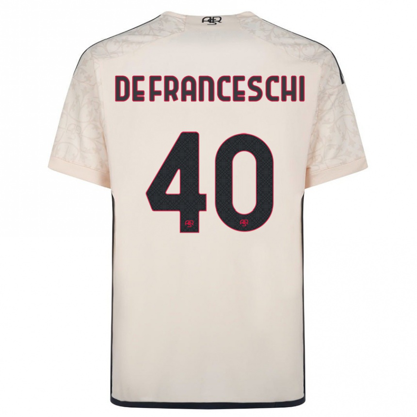 Hombre Fútbol Camiseta Leonardo De Franceschi #40 Blanquecino 2ª Equipación 2023/24 Perú